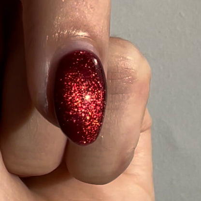 Red Magnetic cat eye gel polish (#123)